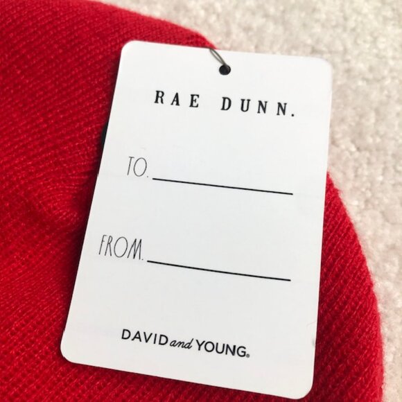 SALE 2 for $26 / 3 for $33 Rae Dunn MERRY Knit Beanie Hat Christmas Toque,  NWT - Picture 4 of 6